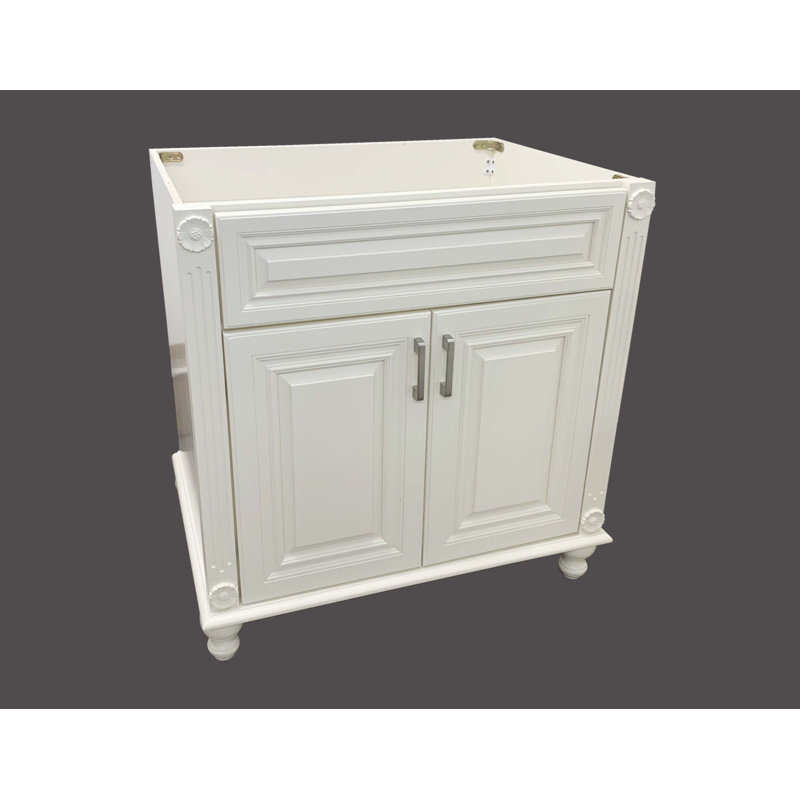Base de meuble-lavabo simple 36 "seulement en blanc antique