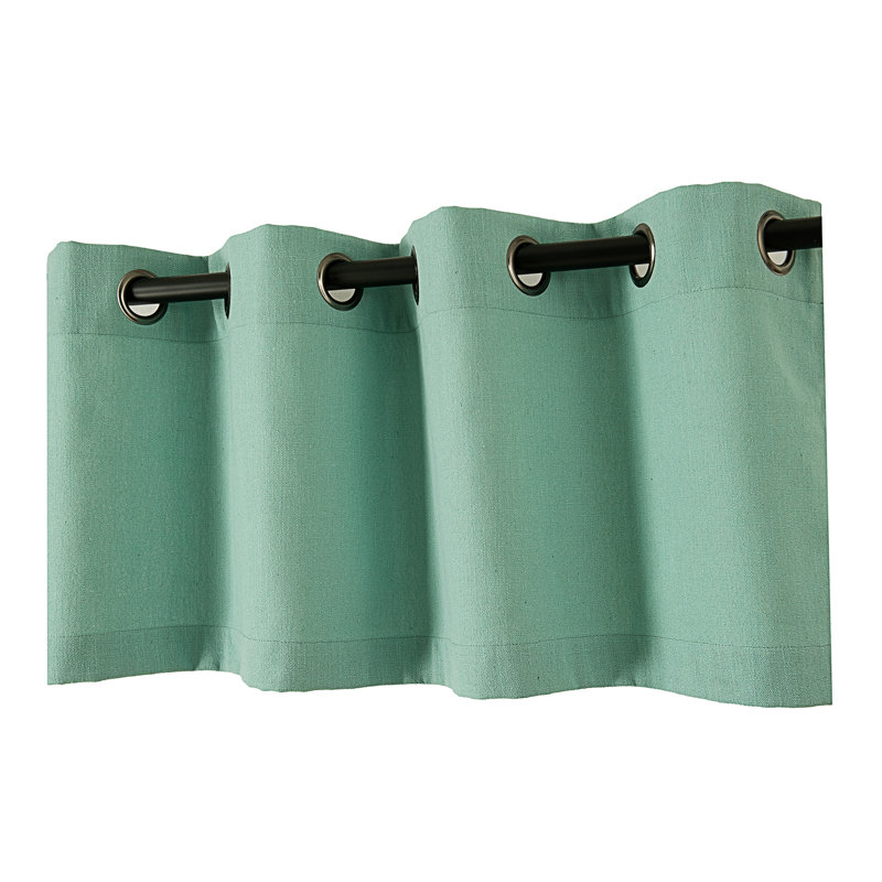 Destefano Tailored Window Valance, Aqua