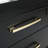 Elegant Chamere 31.87'' Wide Nightstand – Glam Bedroom Chest with 3 Drawers and Brass Pulls Storage-4192116