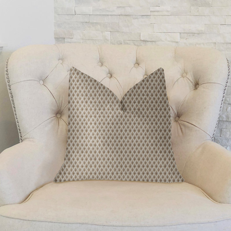Diamant Geometric Linen Reversible Throw Pillow, 20" x 20"