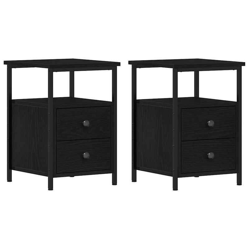 34cm W Metal Bedside Table