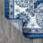 Lawncrest Modern Persian Vintage Moroccan Traditional Navy/Light Gray Rug-1098844882