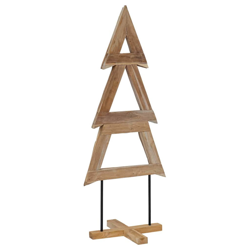 Christmas Tree with Stand Brown Solid teak wood, 4.92' H
