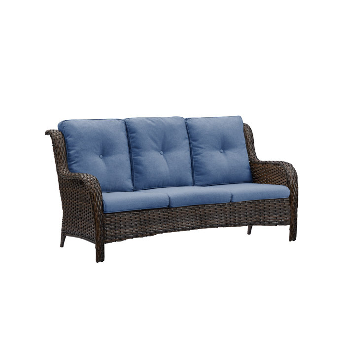 Red Barrel Studio® Carolina 75'' Wicker Outdoor Patio Sofa with ...