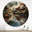 Horloge murale en bois massif Narding-1900329873