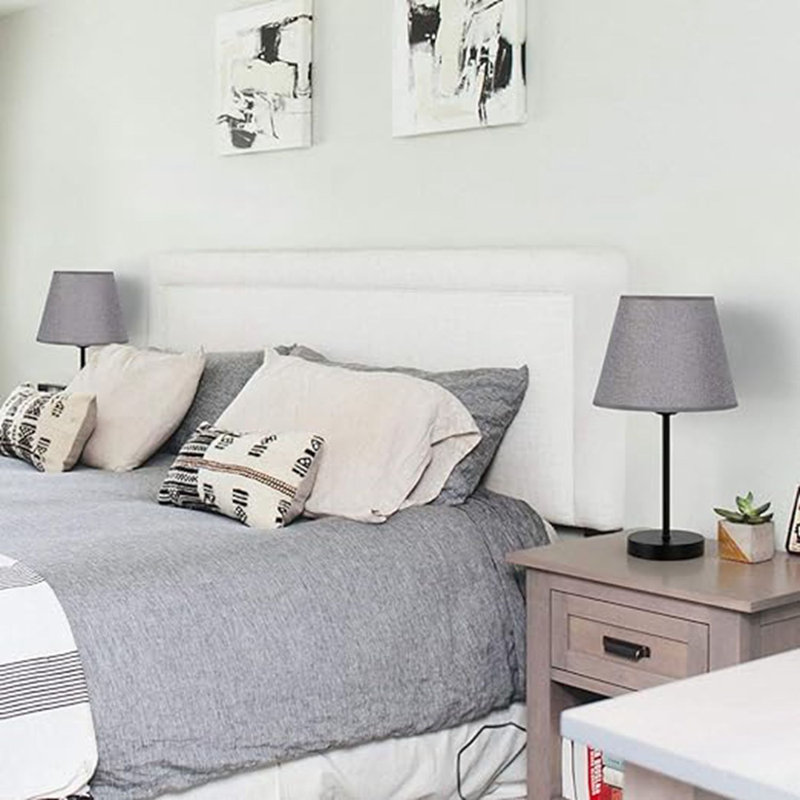 Lampe de table noire 15 po Allory, Gris