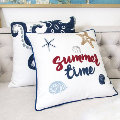  Square Cotton Pillow Cover & Insert