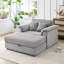 Canapé en tissu d'ameublement avec repose-pieds 47,24 po-749351438