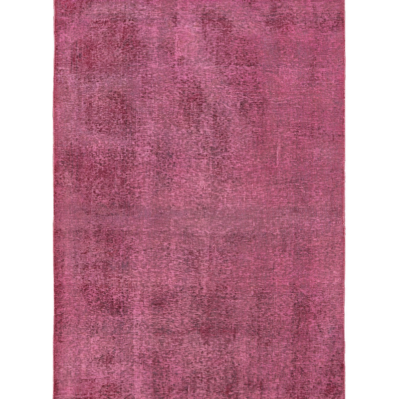 Tapis rose à motif abstrait Retweet, Rectangle 5 pi x 7 pi