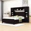 Lit double en bois avec rangement intégré et tablettes décoratives-2024568841