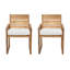 Venice Teak Patio Dining Armchair with Cushion-2076089608