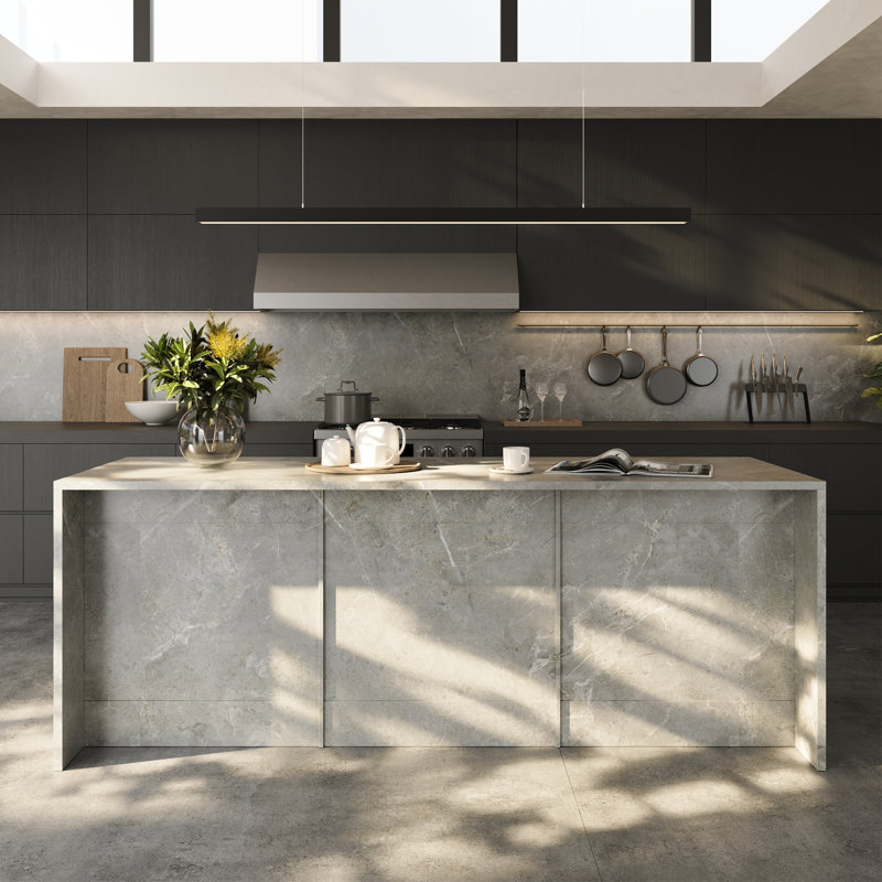 94.5"W Large Kitchen Island Double Side