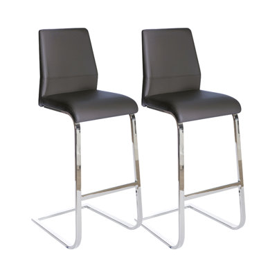 Lynn Yes Upholstered Faux Leather Bar Stool