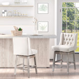 Basanti Swivel Upholstered Counter Stool