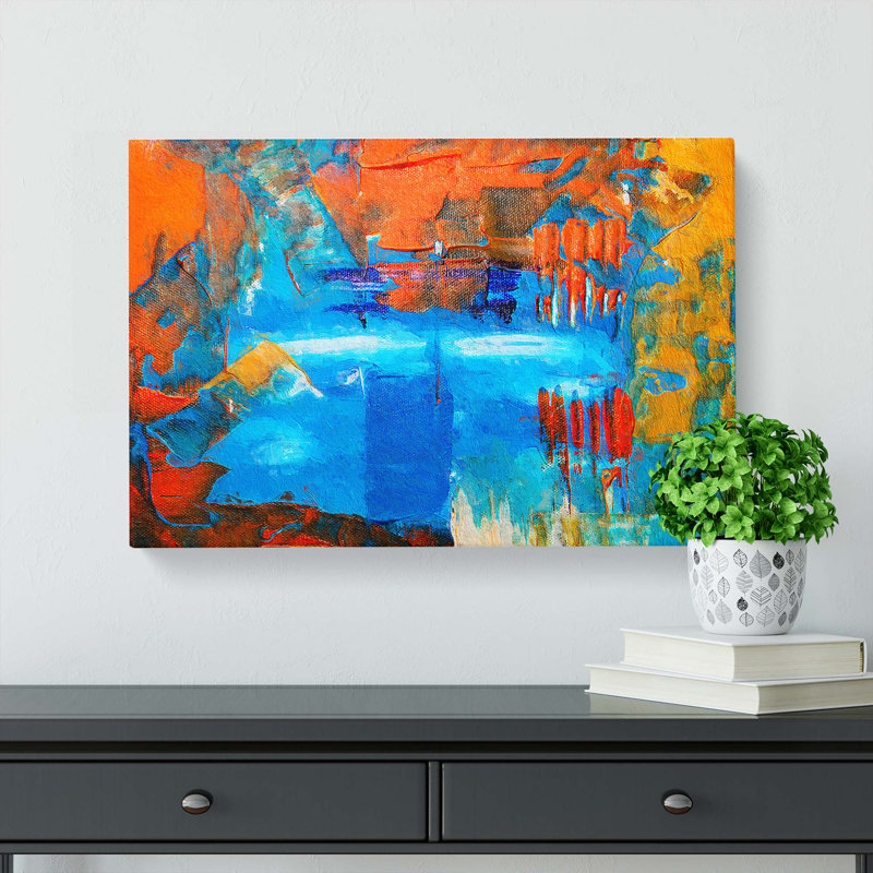 Abstract Art Painting Vol.191 - Wrapped Canvas Painting Print, 35cm H x 50cm W x 3cm D