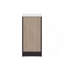 Meuble-lavabo sur pied et armoire avec lavabo en résine, rangement compact pour salle de bain avec une porte et 2 tablettes intérieures