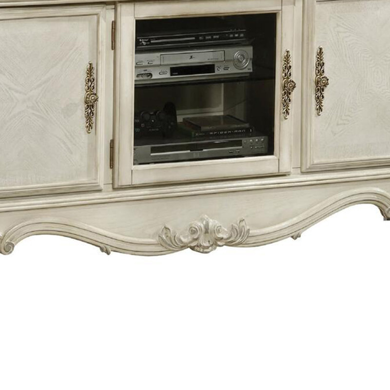 Jetlyn TV Stand for TVs up to 70", White