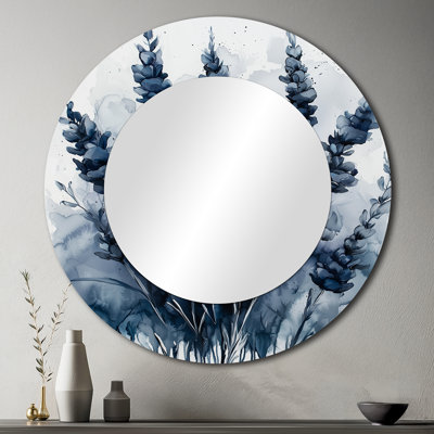 Fauvisme bleu lavande silencieux - Art mural décoratif traditionnel en miroir - imprimé sur métal