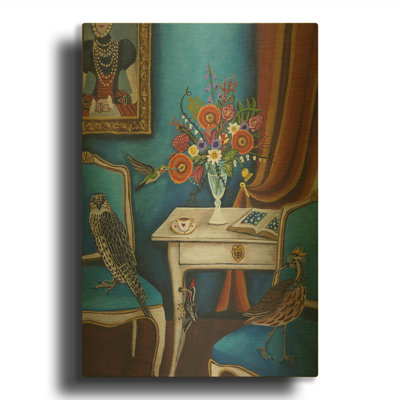 'Bird House' By Catherine A Nolin Gold Metal Wall Art, 24" x 36"