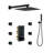 3 Functions 12" Wall Mount Thermostatic Shower System-119092615
