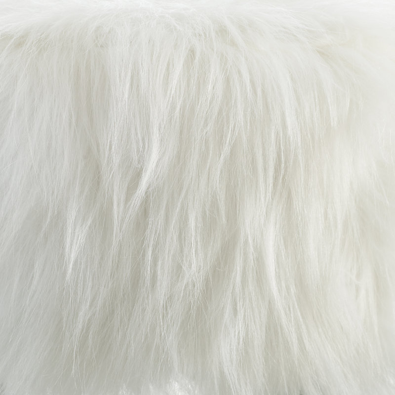 Repose-pieds standard Bridie, Mélange de polyester blanc