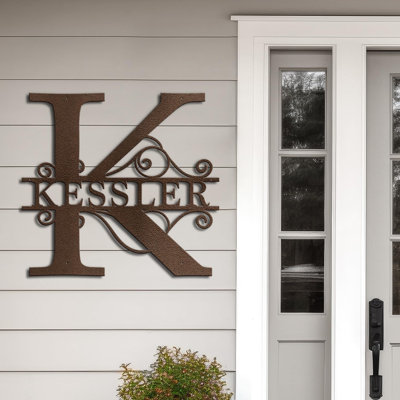 Custom Name Letter Monogram Family Personalize Wedding Gift Cabin Outdoor Metal Signs Wall Décor