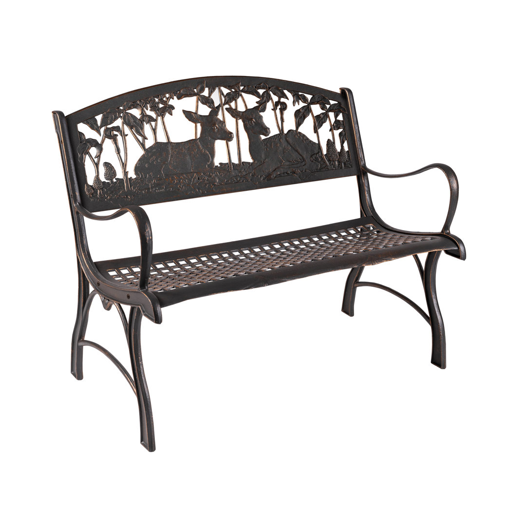 Heiser Metal Outdoor Bench Loon Peak®
