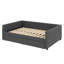 Lit de jour double, canapé-lit capitonné capitonné avec couchette, lit de jour avec bouton et clou en cuivre sur accoudoirs carrés, lit de jour double avec couchette simple-1908625362