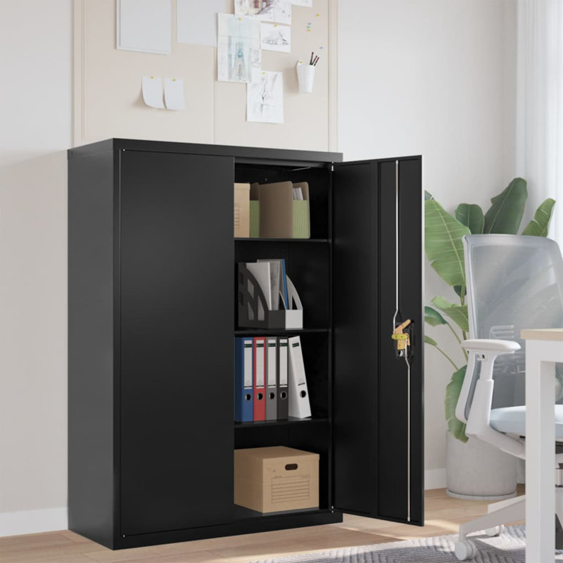Marielos 2 -Door Storage Cabinet, Black