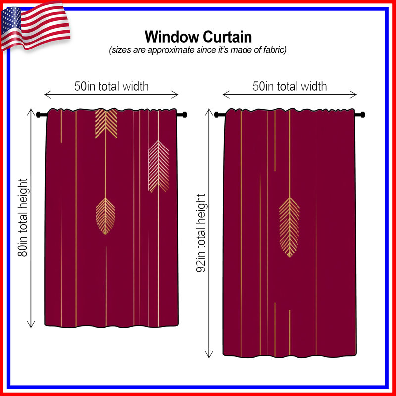 Rideaux et voilages abstraits Arrows, 50 po x 92 po - 1 panneau, Transparent