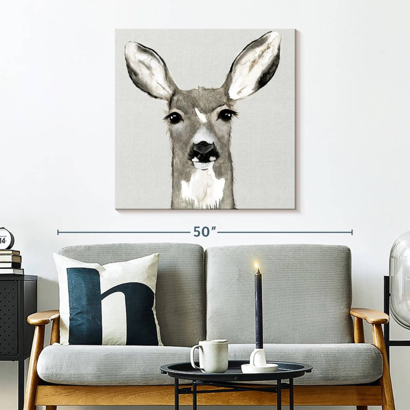 Crowle Oh Deer Portrait, H 30 po x l 30 po