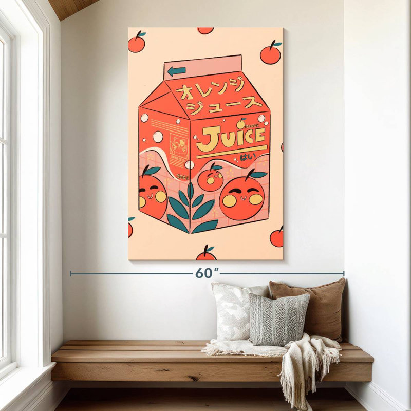 Yarlin Orange Juice Box, 51" H x 34" W