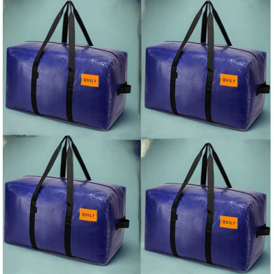 Heavy Duty Moving Bags 4-Pack - Extra Large Storage Totes With Reinforced Zippers And Handles For Moving, College, And Home Organization