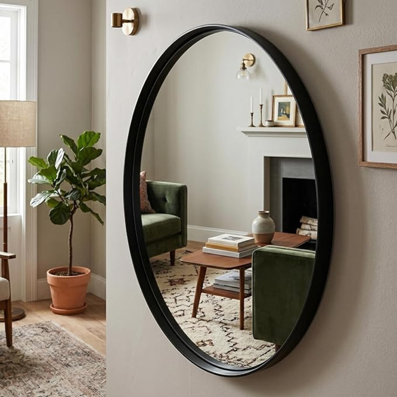 Kla Metal Flat Wall Mirror, 50cm x 50cm
