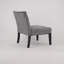 Chaise d'appoint rembourrée en velours avec pieds en bois massif-347175028
