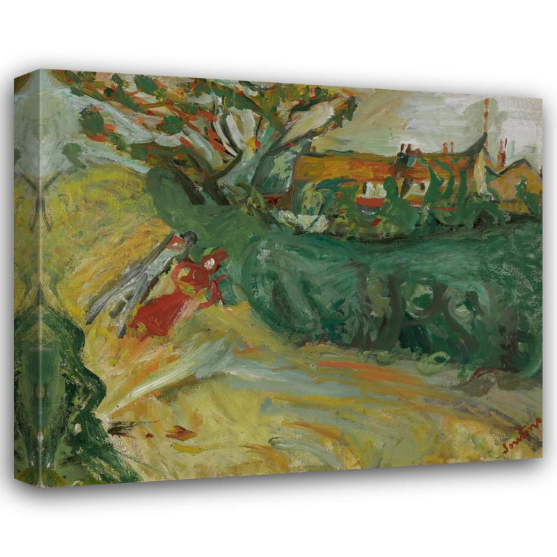«Walk prés the village» par Chaïm Soutine - Art mural sur toile tendue avec châssis, H 24 po x l 17 po