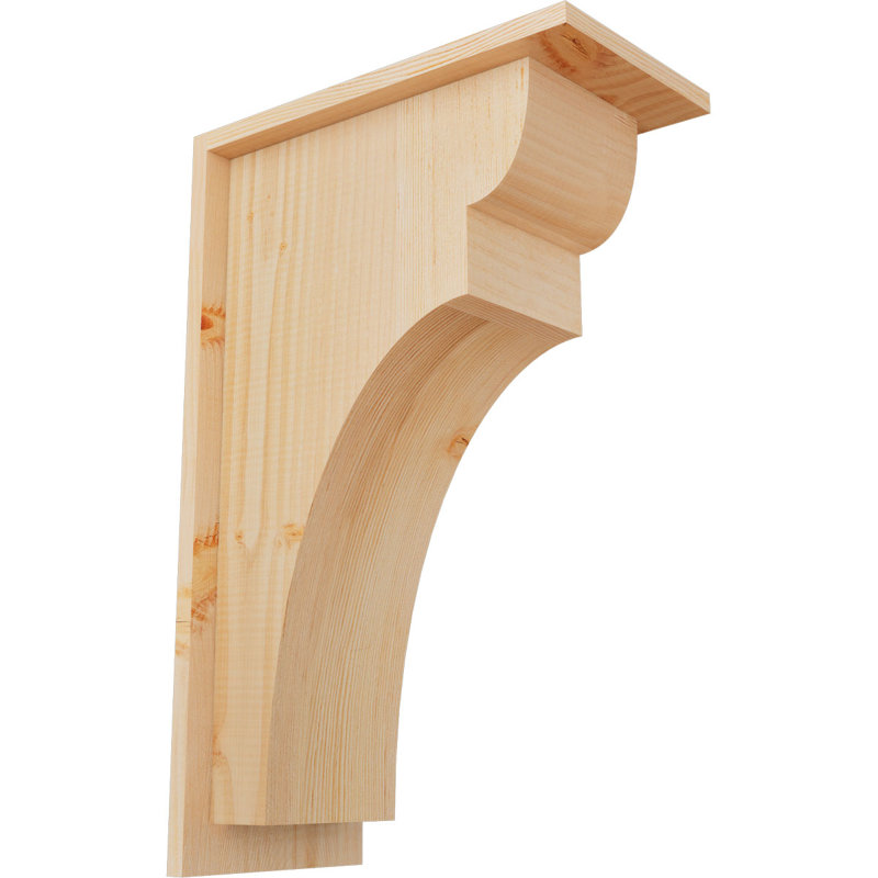 Yorkshire Yorktown avec plaque arrière, H 22 po x l 7,5 po x P 14 po, Sapin de Douglas, Lisse