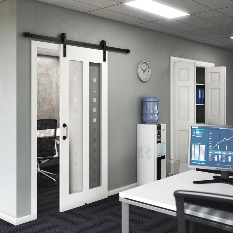 72-in. Matte Black Barn Door Hardware Kit, 72
