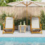 Beach Chair with Cushion Folding Solid Acacia Wood Garden Lounge Patio-1953303046