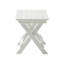Table d'extérieur pliable avec hanches, blanc, avec 2 chaises et mobilier rectangulaire blanc pour la vie moderne