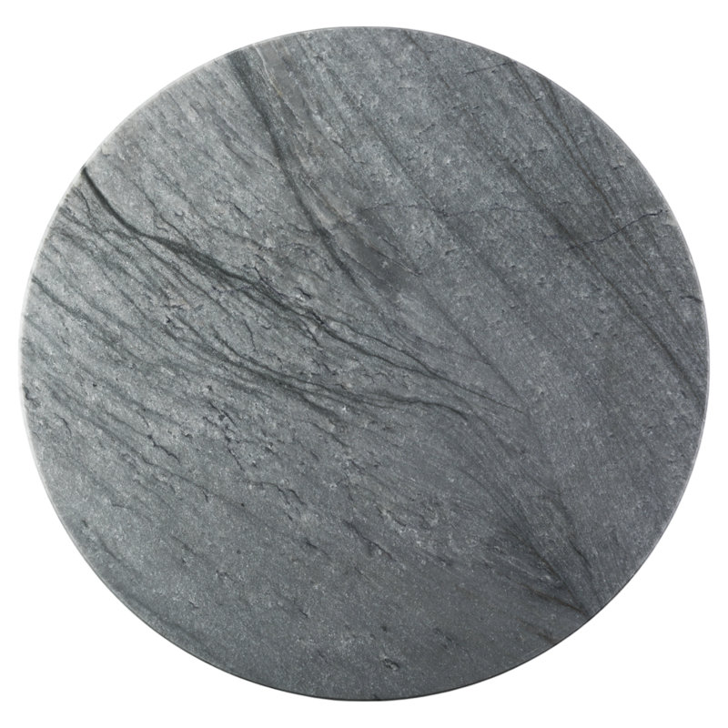 Planche à découper de luxe en granit de marbre 16 * 16 po Koville, ronde, PLATINO DARK