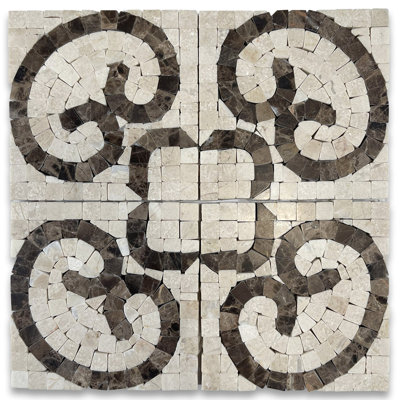 4'' x 4'' Matte Marble Decorative Accent Tile