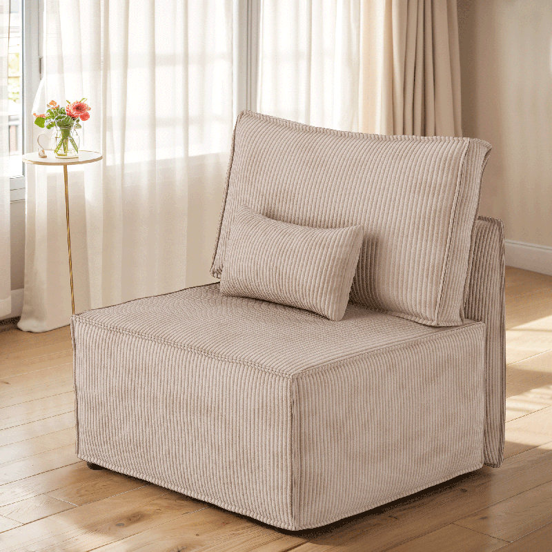 Fauteuil d'appoint modulaire Bennett, Tanné