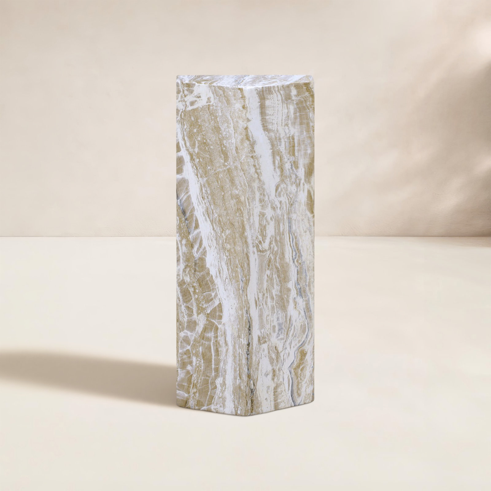 6" Patio Side Table, Sage Marble