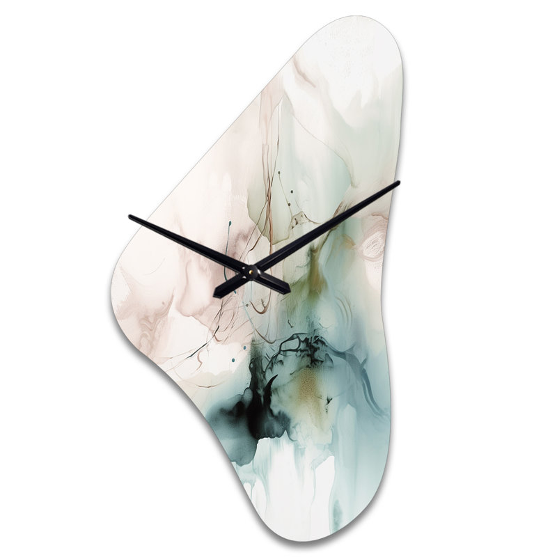 Horloge murale Liu Green and Cream Essence Of Modernity III - Marble, Grand