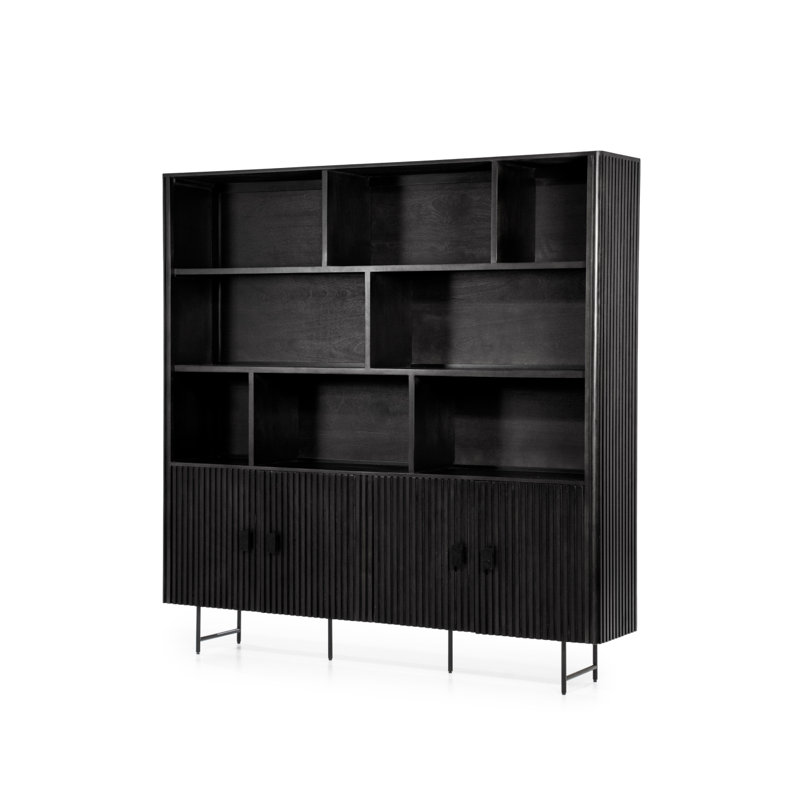 Cabinet Storage Bookcase, Black
