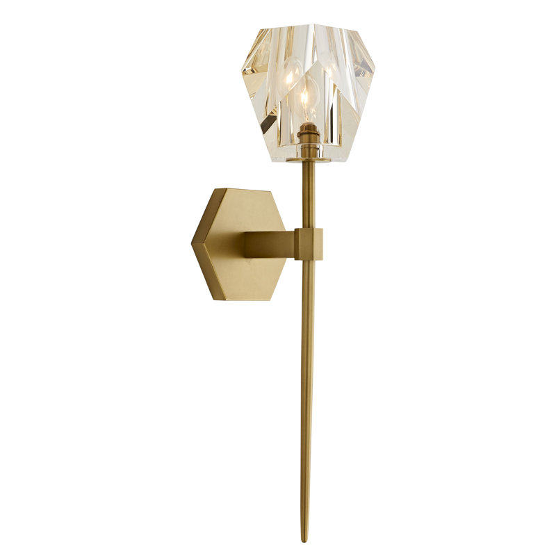 Gemma 1 - Light Wallchiere, Antique Brass