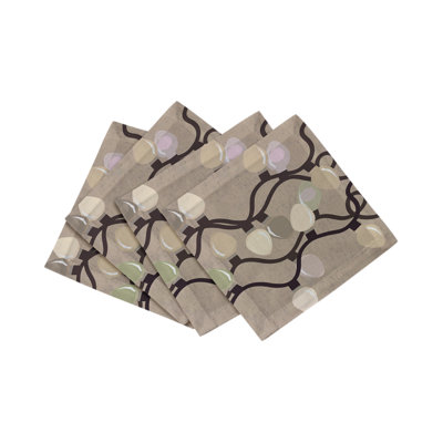 Serviettes de cocktail en satin de coton