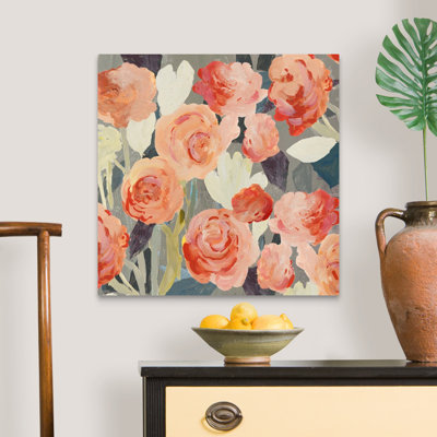 " Peach Floral " Painting Print