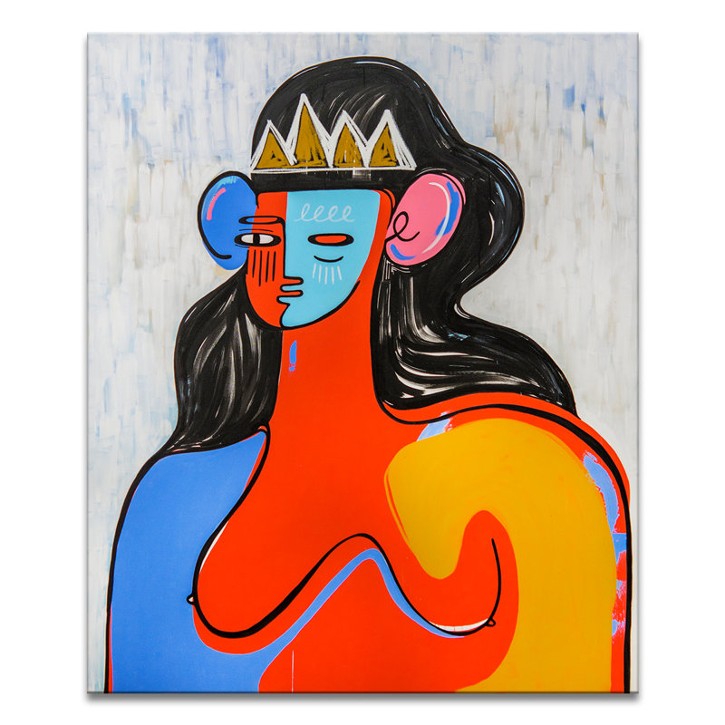 "One of a Kind", peinture d'art "King" par toile tendue